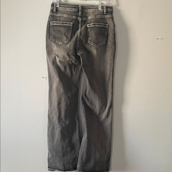 ROMWE Women's Gray Bootcut Jeans - Picture 4 of 4